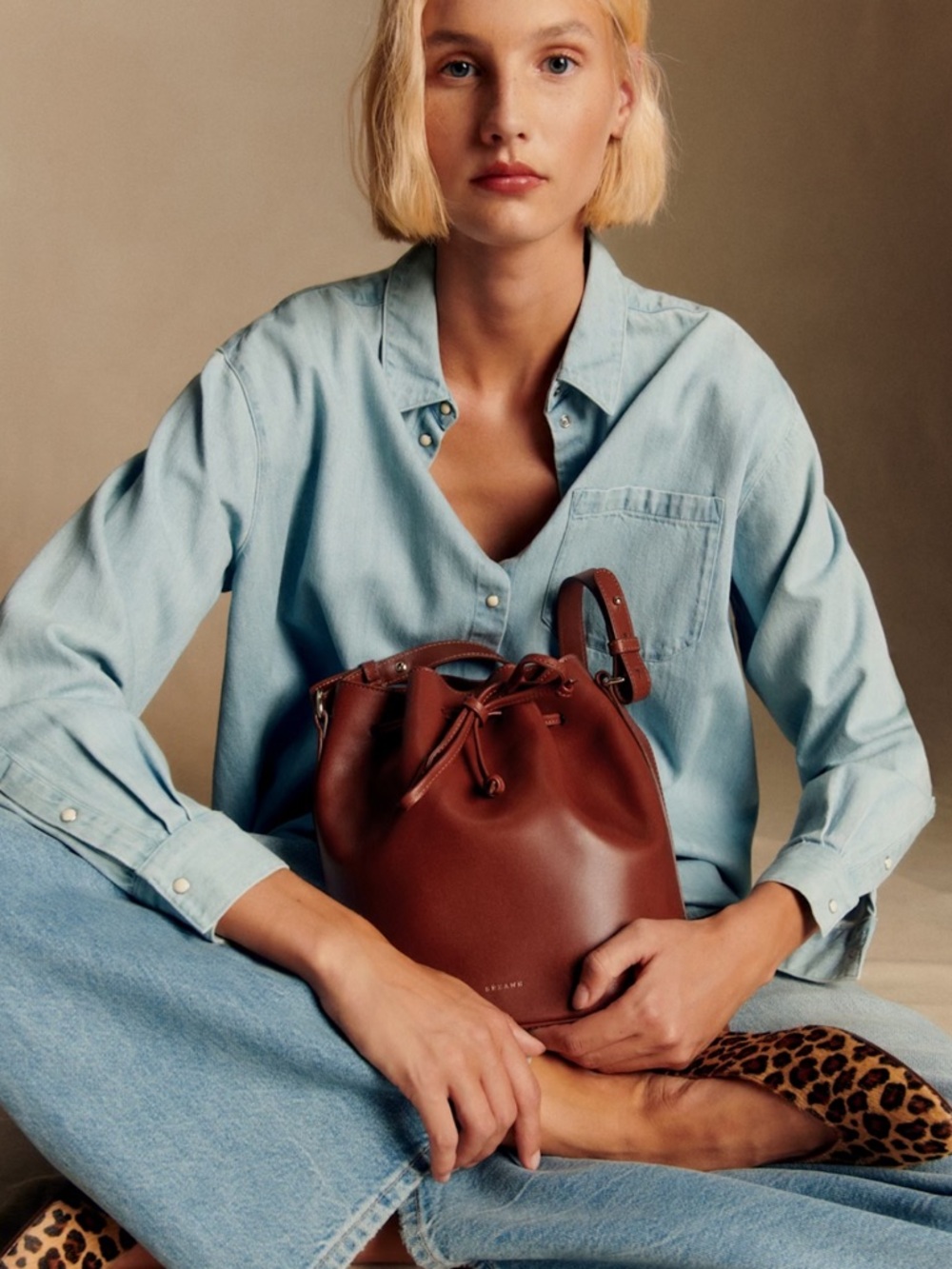 Sézane Farrow Bucket Bag